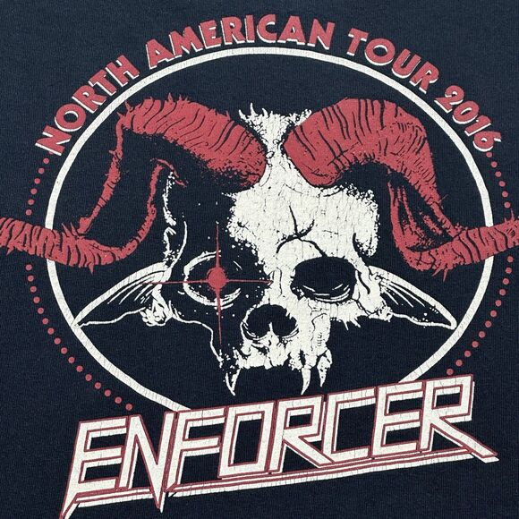 Enforcer Shirt Mens XL Black Swedish Heavy Metal Band From Beyond 2016 Tour - Picture 10 of 15